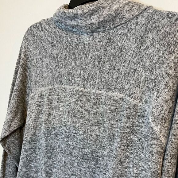 No Comment Heathered Gray Cowl Neck Sweater Top Size 1X - Picture 5 of 10